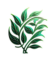 Fototapeta premium Intricate Green Leaf Design Showcasing Nature's Elegance For Modern Artistic Projects