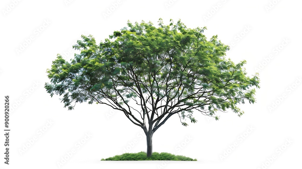 Aufkleber isolated tree on white background with clipping path selected inside picture with white picture easy to select for brush design high qaulity dicut : Generative AI