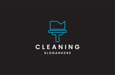 Cleaning logo template vector illustration design