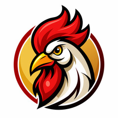Hen or chicken head vector illustration 