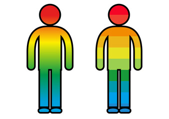 体温やサーモグラフィーを示すピクトグラム。