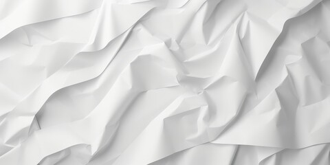 Fototapeta premium White Crumpled Paper Texture