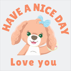 cute puppy. art for shirt