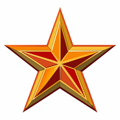 Obraz premium gold star on white background