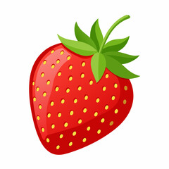 strawberry on white background