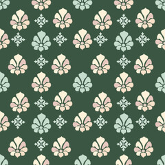Ikat flower seamless pattern , Motif ethnic  floral textil,  embroidery, print striped ornament floral, pattern, design for wrapping, silk, scarf, background,textile.