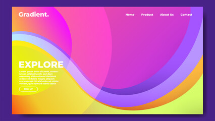 Modern and minimalist gradient website background design