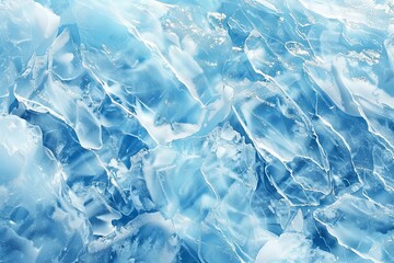 Fototapeta premium Realistic Ice Surface Close-up