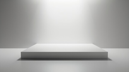 Empty abstract blank table  empty copy space for design and product display blank white space background illuminated with bright light white empty geometrical background stage for prod : Generative AI