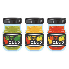 瓶入りの柚子胡椒セット