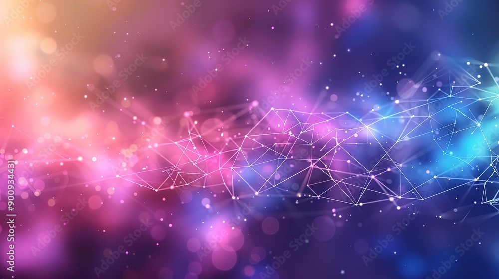 Poster wonderful internet network, cloud computing, blockchain technology and digital online data
