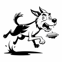 black and cartoon illustration