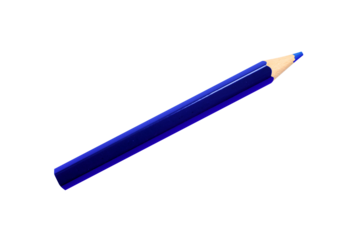 blue color pencil for drawing isolated on white
