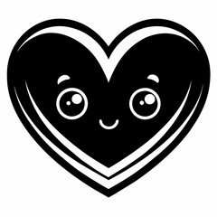 heart with black and white background