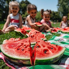 Summer Picnic with Watermelon