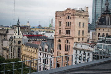 Beautiful view of the city of Buenos Aires. Wallpaper buildings.