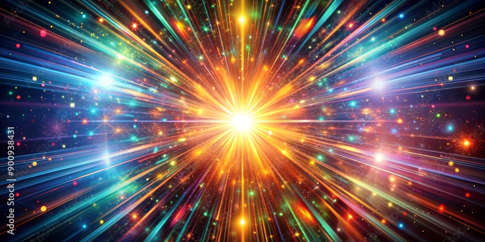 Poster abstract background with rays