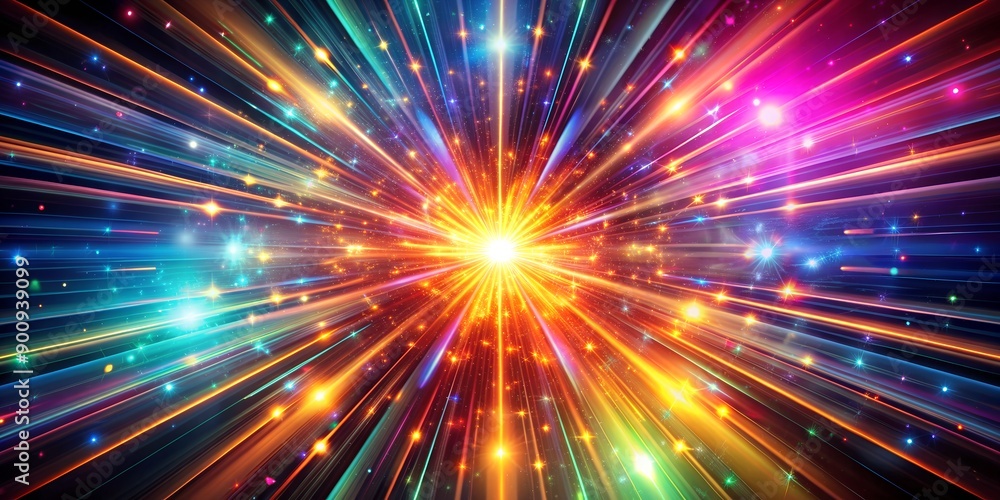Poster abstract background with rays