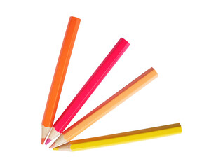 Pastel color pencil isolated on white background