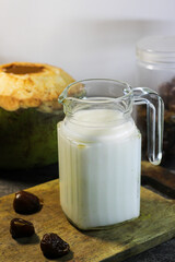 Es kelapa muda or young coconut ice