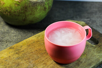 Es kelapa muda or young coconut ice