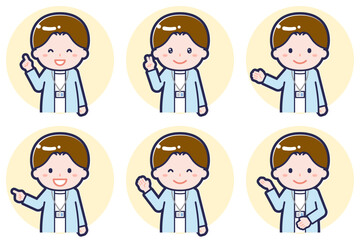 男性ナース02のポーズセット_03