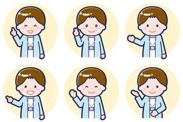 男性ナース02のポーズセット_03