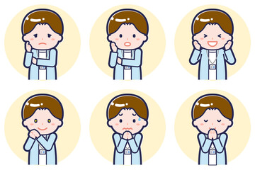 男性ナース02のポーズセット_04