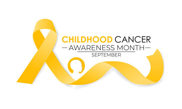 Childhood cancer awareness month is observed every September to honor cancer-affected children and families. Vector illustration