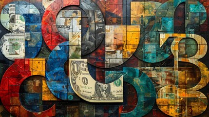 Obraz premium Abstract Mosaic of Colors and Shapes