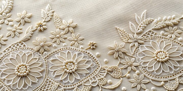 Elegant and feminine chikankari embroidery brand identity , traditional, Indian, motifs, embroidery, elegant