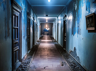 Artificial intelligence generation of scary photos.
