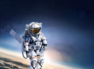 Naklejka premium Creation of space artificial intelligence.