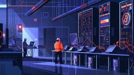 Bitcoin Mining Facility: A Futuristic Data Center