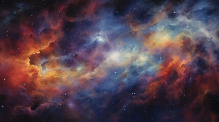 Fototapeta premium An awe-inspiring image of the universe featuring numerous galaxies in various shapes and sizes, each adorned with sparkling stars and nebulae. 