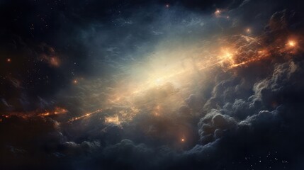 Obraz premium An awe-inspiring image of the universe featuring numerous galaxies in various shapes and sizes, each adorned with sparkling stars and nebulae. 