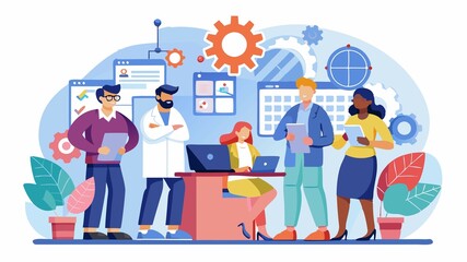 Fototapeta premium These skilled professionals go beyond basic troubleshooting, diagnosing and resolving intricate technical problems to keep users productive.