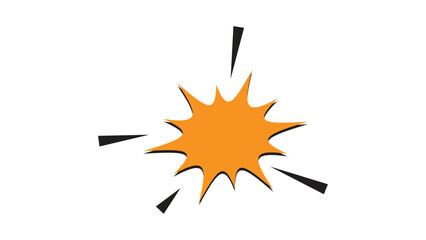 Text Box with explosion style, simple comic text box