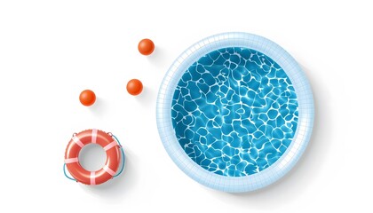 swimming ring floating in the pool