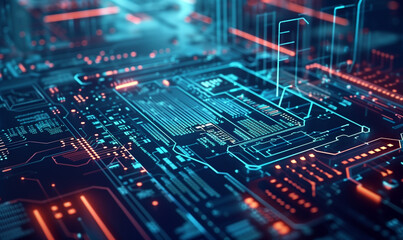 Obraz premium computer circuit board