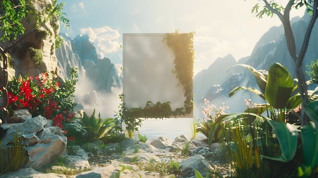 Empty whiteboard with backgrounds, including modern, realistic, and abstract settings. Perfect for versatile visual content and adaptable to different themes and uses.