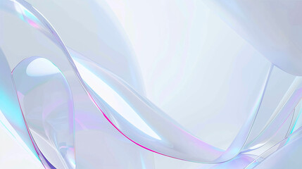 Fototapeta premium Minimalist Holographic Background with White Space