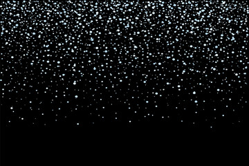 Christmas snow. Falling snowflakes on a dark background. Snowfall. Vector illustration.