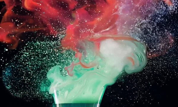 Each chemical reaction brings a new burst of color, creating a constantly evolving and captivating display on screen