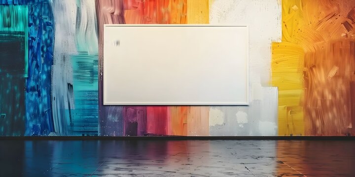 Empty whiteboard with backgrounds, including modern, realistic, and abstract settings. Perfect for versatile visual content and adaptable to different themes and uses.