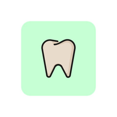 Tooth line icon. Mouth, oral, healthy teeth. Dental care concept. Can be used for topics like dentist, dentistry, medical service