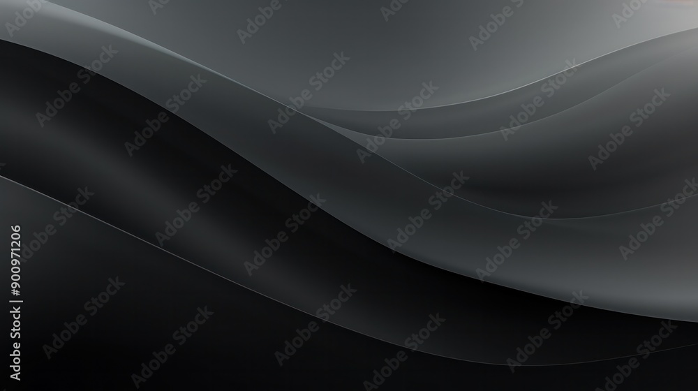 Poster smooth and subtle black gradient abstract background with a gradual fade from near black to a soft c