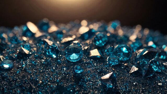  stunning arrangement of blue topaz beautifully displayed on a sleek black background, emphasizing their vibrant color