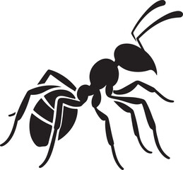 Ant Silhouette for Art Illustration, Logo, Pictogram, Website, or Graphic Design Element. Vector Illustration