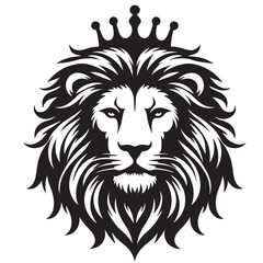 lion Silhouette vector white back ground